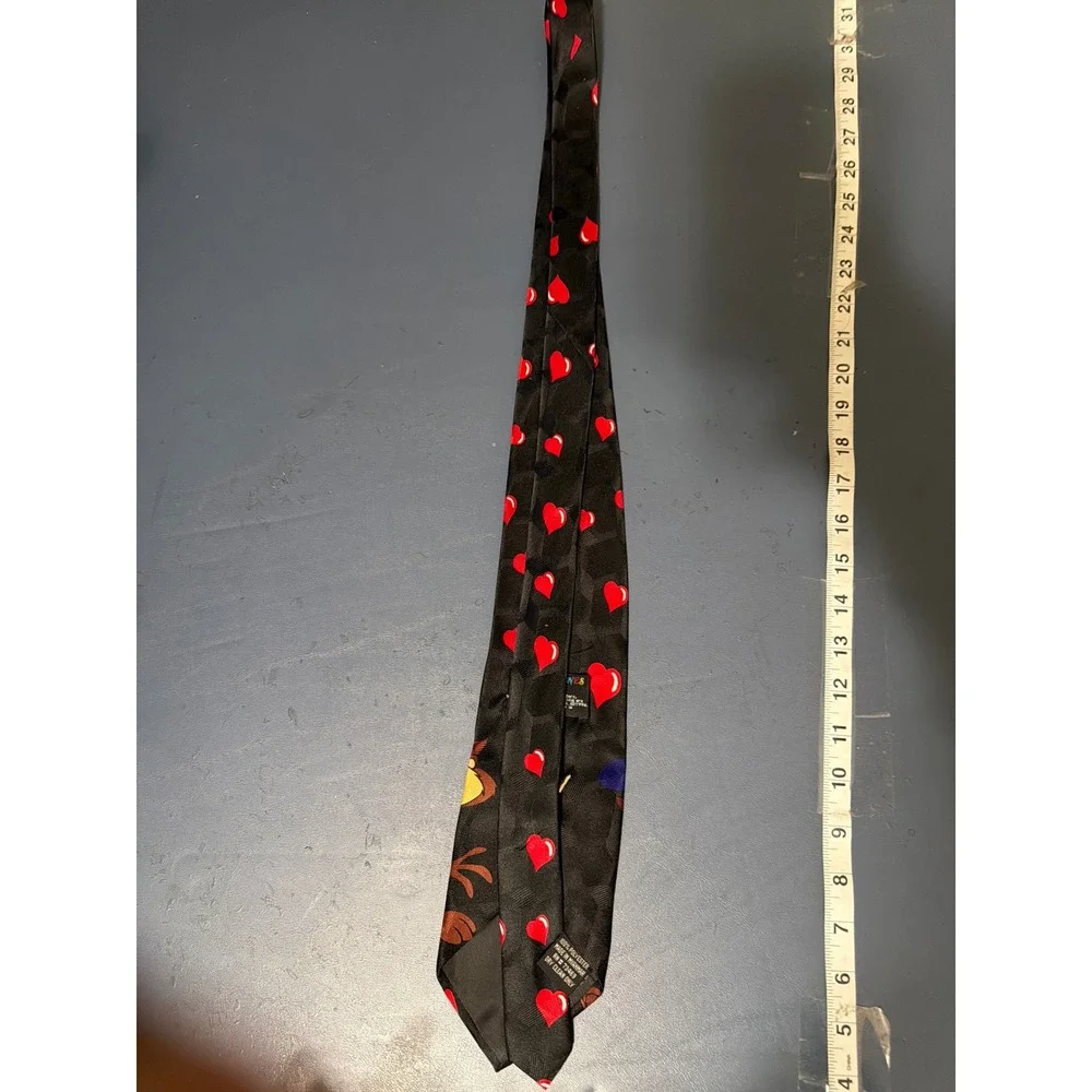 Looney Tunes Men's Taz Devil Hearts Tasmanian Necktie Tie Valentines - Picture 3 of 6